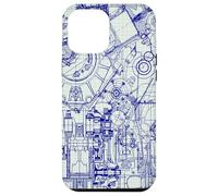 Engineer Blueprint Pattern Technical Drawing Gear Schematic Carcasa para iPhone 12 Pro MAX