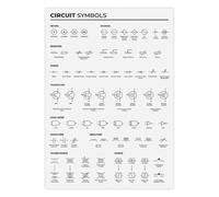 Engineer Reference Poster Circuit Diagram Schematic Symbols Print