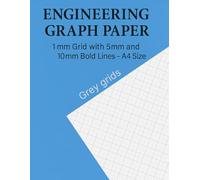 Engineering Graph Paper: 1mm Grid with 5mm and 10mm Bold Lines - A4 Size - Gray grids: Precise Grid for Technical Drawing and Design