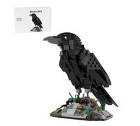 Engineerkiter Juego de construcción de animales Raven Bird, kit de modelo de exhibición coleccionable de pájaros mecánicos, diseño creativo, bloques de construcción, regalos para adultos, 357 piezas