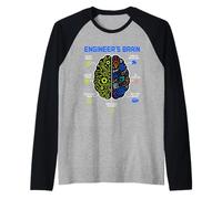 Engineer's Brain Funny Engineering Humor Problem Solver Camiseta Manga Raglan