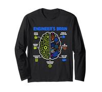 Engineer's Brain Funny Engineering Humor Problem Solver Manga Larga