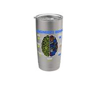Engineer's Brain Funny Engineering Humor Problem Solver Vaso térmico de acero inoxidable de doble pared