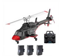 ENGINEMECH A61 - Helicóptero teledirigido 1:52 4 CH Flybarless Militar con Optical Flow & Altitude Hold, 2.4G Gyro Stabilized Avión 6G/3D Stunt Copter para Navidad Adultos