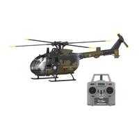 ENGINEMECH C180 - Helicóptero teledirigido 1:25 6CH Flybarless Militar Helicóptero con Optical Flow & Altitude Hold, vuelo con 1 botón y despegue/aterrizaje 2.4G Avión 6G/3D Stunt para adultos a