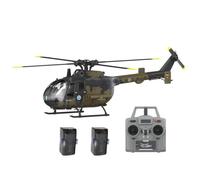ENGINEMECH C180 - Helicóptero teledirigido 1:25 6CH Flybarless Militar Helicóptero con Optical Flow & Altitude Hold, vuelo con 1 botón y despegue/aterrizaje 2.4G Avión 6G/3D Stunt para adultos a