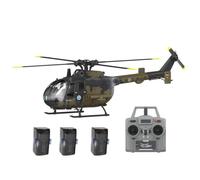 ENGINEMECH C180 - Helicóptero teledirigido 1:25 6CH Flybarless Militar Helicóptero con Optical Flow & Altitude Hold, vuelo con 1 botón y despegue/aterrizaje 2.4G Avión 6G/3D Stunt para adultos a