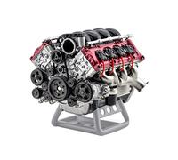ENGINEMECH Modelo de motor V8 impreso en resina 3D - Kit de motor de simulación RC compatible con AX90104, SCX10 y Capra VS4-10 Pro/Ultra - Versión dinámica Kit 6,4 × 6 × 5,5 cm