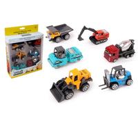 ENGINS DE CHANTIER - 6 Camiones de Construcción - Vehículos de Intervención - 022776-1/56 - Vehículo de Ruedas Libres - Multicolor - Plástico - Trabajos - para Niños - A Partir de 3 años