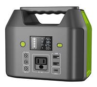 EnginStar - Banco de energía de 155 Wh, estación de energía portátil de 150 Wh, paquete de batería de 110 V, 6 salidas con salida de CA, luz LED para acampar al aire última intervensión, viaje por