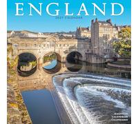 England 2027 Calendar | Square Wall Calendar | Travel Gift | Plastic Free Packaging | by Avonside Publishing