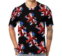 England British Lion - Camiseta unisex de manga corta con gráfico, Multicolor, XXL