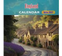 England Calendar 2026-2027: 18 Month Planner To Keep You On Track from Sep 2026 to Dec 2027,Square 8.5 x 8.5 Inches Gift For Organizing & Planning