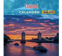 England Calendar 2026-2027: 18 Month Planner To Keep You On Track from Sep 2026 to Dec 2027,Square 8.5 x 8.5 Inches Gift For Organizing & Planning