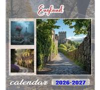 England Calendar 2026-2027: 18 Month Planner To Keep You On Track from Sep 2026 to Dec 2027,Square 8.5 x 8.5 Inches Gift For Organizing & Planning