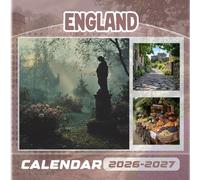 England Calendar 2026-2027: 18 Month Planner To Keep You On Track from Sep 2026 to Dec 2027,Square 8.5 x 8.5 Inches Gift For Organizing & Planning