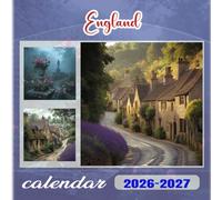England Calendar 2026-2027: 18 Month Planner To Keep You On Track from Sep 2026 to Dec 2027,Square 8.5 x 8.5 Inches Gift For Organizing & Planning