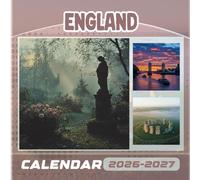 England Calendar 2026-2027: 18 Month Planner To Keep You On Track from Sep 2026 to Dec 2027,Square 8.5 x 8.5 Inches Gift For Organizing & Planning