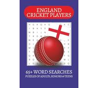 England Cricket Players Word Search Puzzle Book: Word Searches with Easy to Read Print about English Cricketers, Cricket, T20 and more | 6x9 inches| ... . Gift for Vacations, Holiday and Free Times