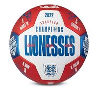 England Lionesses Euro Champions Signature - Balón de fútbol (Talla 5), Color Blanco, Rojo y Azul