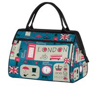 England London Big Ben - Bolsa de gimnasio para hombres y mujeres, bolsa de lona impermeable para fin de semana, ligera, para llevar en el equipaje