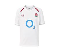 England Rugby - Camiseta Unisex de Manga Corta, réplica de casa, Castore White, 11 años