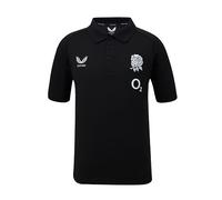 England Rugby - Polo Unisex, Color Negro (Castore Black), 13 años