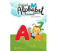 English Alphabet Coloring and Tracing Booklet: English Alphabet Coloring and Tracing Booklet in Black Outline Style