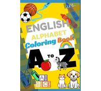 English Alphabet Coloring and Tracing Booklet in Black Outline Style