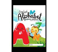 English Alphabet Coloring and Tracing Booklet in Black Outline Style for Kids