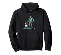 English Bull Terrier Bigfoot Sasquatch Golf Golf Dog Sudadera con Capucha