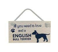 ENGLISH BULL TERRIER WOODEN PET SIGN