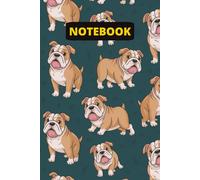 English Bulldog Notebook: Cute Dog Pattern Cover: College-Ruled 6" x 9" Notebook - 120 Pages for Notes, School, Work, or Daily Writing