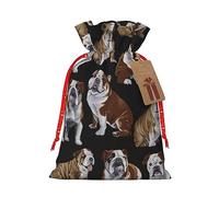English Bulldogs - Bolsa de regalo de gran capacidad de 4.7 x 6.9 pulgadas con cordón para tus preciosos regalos de Halloween, 1 unidad