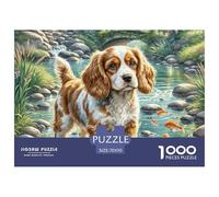 English Cocker Spaniel Puzle De 1000 Piezas Rompecabezas DIY Mascotas Lindas Juego Educativo Juegos De Rompecabezas para Toda La Familia Regalos para Mujeres, Regalos para Hombres70x50cm/1000pcs