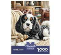 English Cocker Spaniel Puzzle 1000 Piezas Rompecabezas DIY Mascotas Lindas Juego Educativo Rompecabezas para Adultos Y Niños Regalos para Mujeres, Regalos para Hombres38x26cm/1000pcs