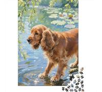 English Cocker Spaniel Puzzle De 1000 Piezas Desafío Rompecabezas Pintura Regalo De Habilidad para Toda La Familia 1000pcs (75x50cm)
