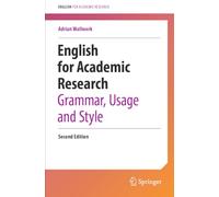 English for Academic Research: Grammar, Usage and Style