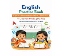 English Handwriting Practice Book for Kids: 4-Line Writing Practice for Capital & Small Letters for Kids