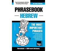 English-Hebrew phrasebook and 3000-word topical vocabulary [Idioma Inglés]