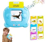 English Learning Talking Flash Cards for Toddler,Arabic FlashCards Learning Toys for 3-12 Years Old,Sensory Learning Toys For, Educational Sight Words Cards,Preschool Sensory Toys-Blue