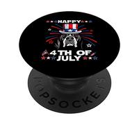 English Pointer Dog Patriotic American 4th of July Dogs PopSockets PopGrip Adhesivo