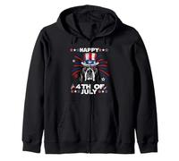 English Pointer Dog Patriotic American 4th of July Dogs Sudadera con Capucha