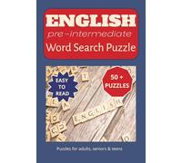 English Pre-Intermediate Word Search Puzzle Book: word searches with easy to read print about English Pre-Intermediate vocabulary | 6x9 inches, 110 ... gift for vacations, holidays and free time