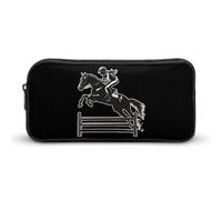 English Riding Hunter Jumper - Estuche para lápices de equitación para mujer, bonito estuche para bolígrafos, cosméticos, organizador para viajes y oficina