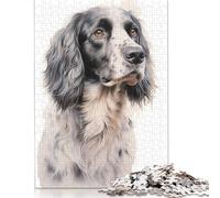 English Setter Dog Puzzle Imposible,desafío for Adults Juego Educativo 1000 Piezas Obra De Arte De Juego De para Adultos Y Niños 1000pcs (75x50cm)