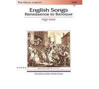[(English Songs Renaissance to Baroque - High Voice )] [Author: Various] [May-1997]