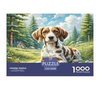 English Springer Spaniel Rompecabezas 1000 Piezas para Adultos Puzzle Juego for The Whole para Mujeres, Regalos para Hombres Cartón 100% Reciclado Decoración del Hogar 52x38cm/1000pcs