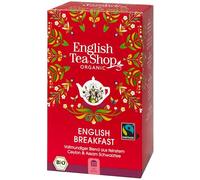 English Tea Shop English Breakfast Fairtrade Organic / Ceylon Black Tea Desayuno Inglés Orgánico y de Comercio Justo Premiata Tea Collection Mano Escogida por Sri Lanka - 1 x 20 sobres (40 gramos)