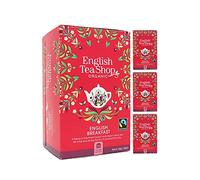 English Tea Shop English Breakfast Fairtrade y Organic/Ceylon Black Tea Desayuno inglés orgánico y de Comercio Justo Premiata Tea Collection Mano Escogida por Sri Lanka - 3 x 20 sobres (120 gramos)